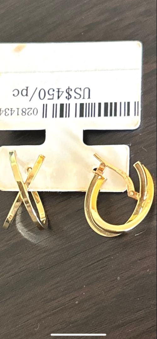 イタリア製K18YG/SV ピアス