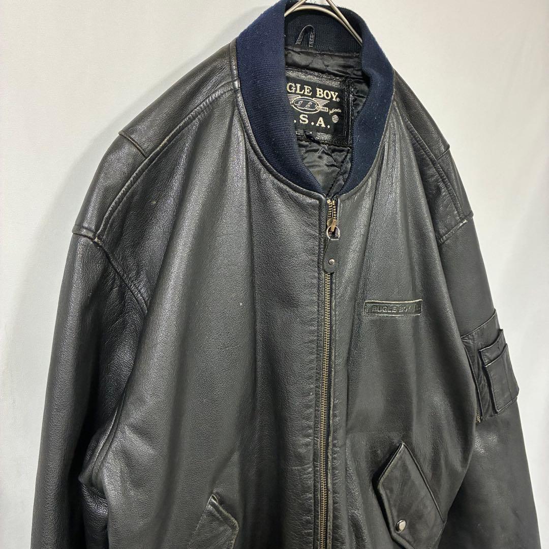 BUGLE BOY ビューグルボーイ USA MA-1タイプ レザー 牛革 本革