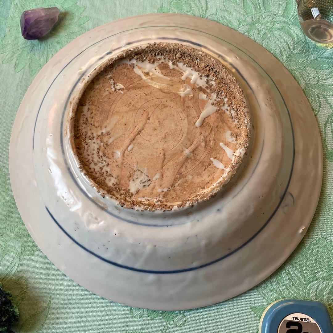 呉須染付　花鳥文様　古染付　中皿