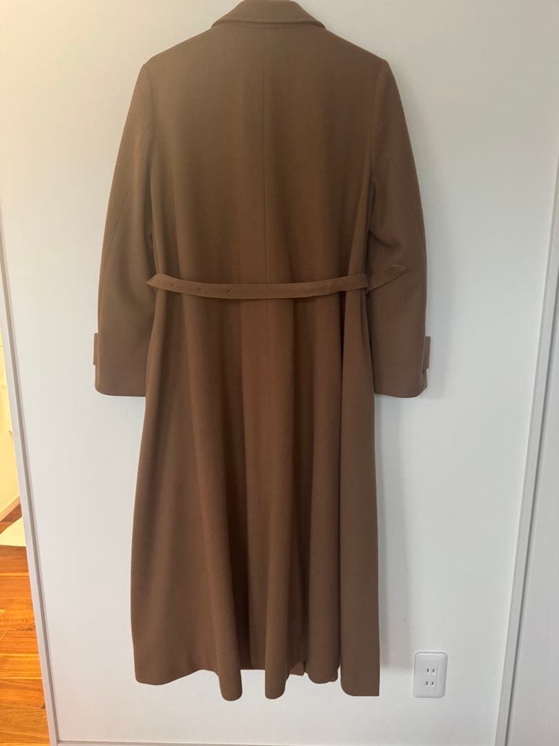 ameri vintage BELT FLARE LONG COAT キャメル