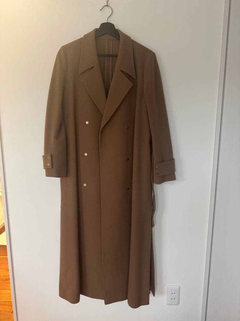 ameri vintage BELT FLARE LONG COAT キャメル