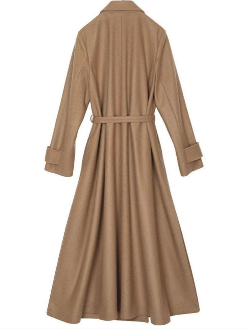 ameri vintage BELT FLARE LONG COAT キャメル