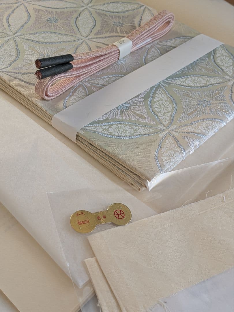 正絹西陣織丸勇七宝高絹袋帯