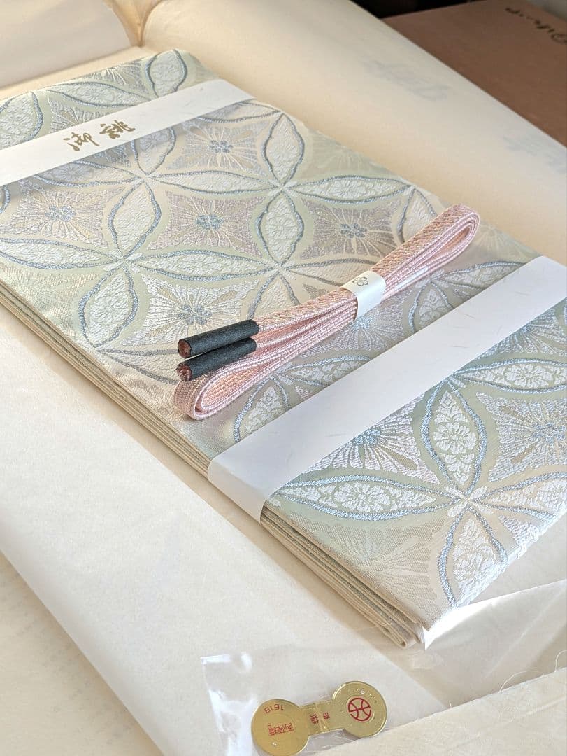 正絹西陣織丸勇七宝高絹袋帯