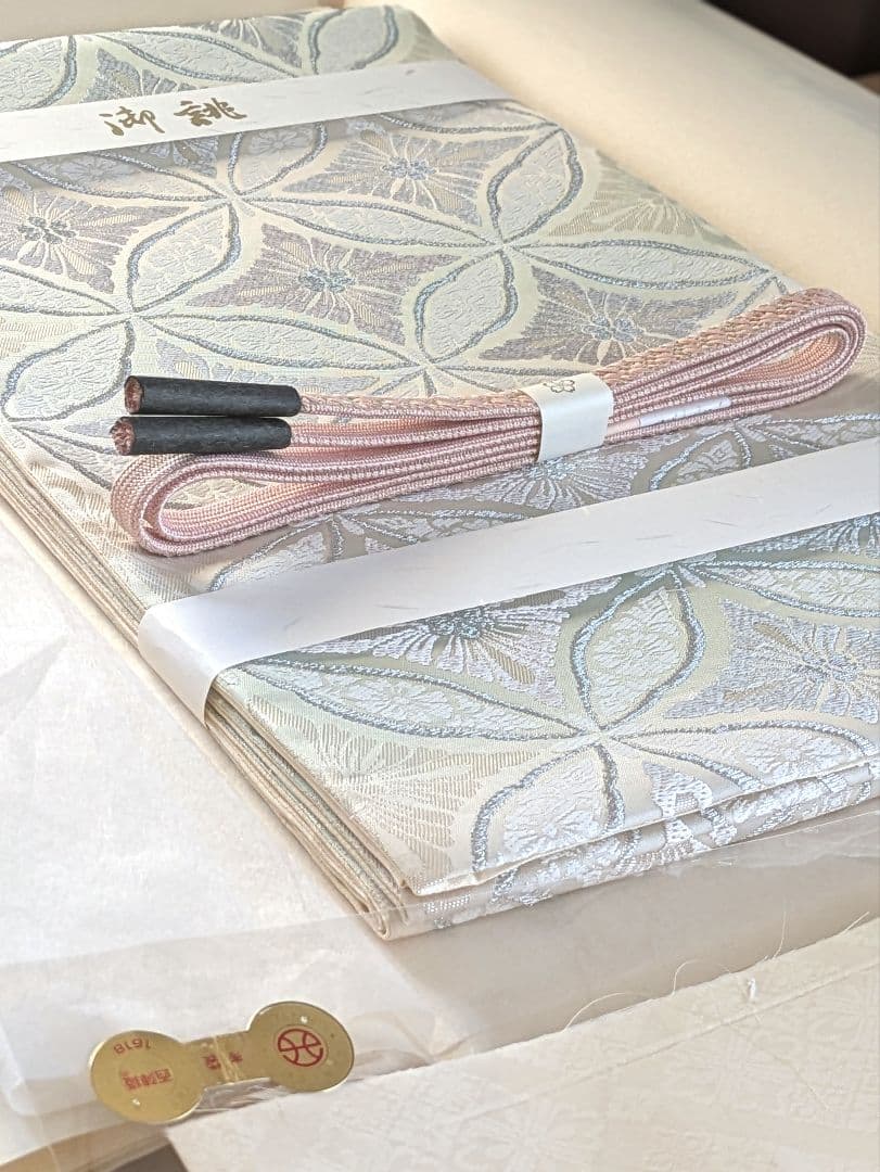 正絹西陣織丸勇七宝高絹袋帯