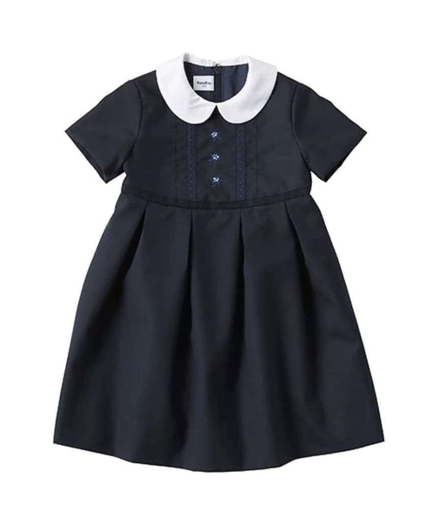 お値下げ♡familiar♡現行品ワンピース♡100♡ネイビー♡