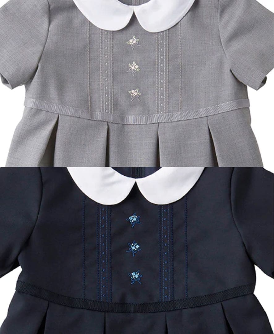 お値下げ♡familiar♡現行品ワンピース♡100♡ネイビー♡