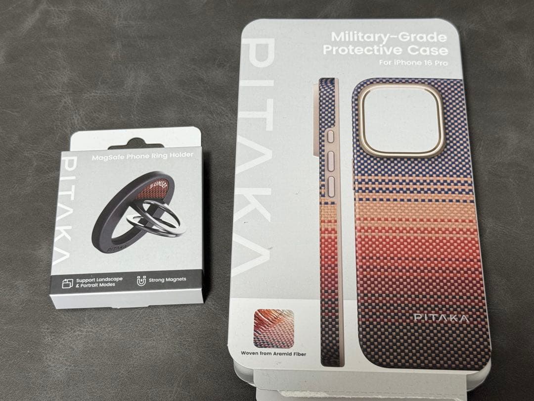 PITAKA iPhone 16 Pro用ケース+リング　全面保護型