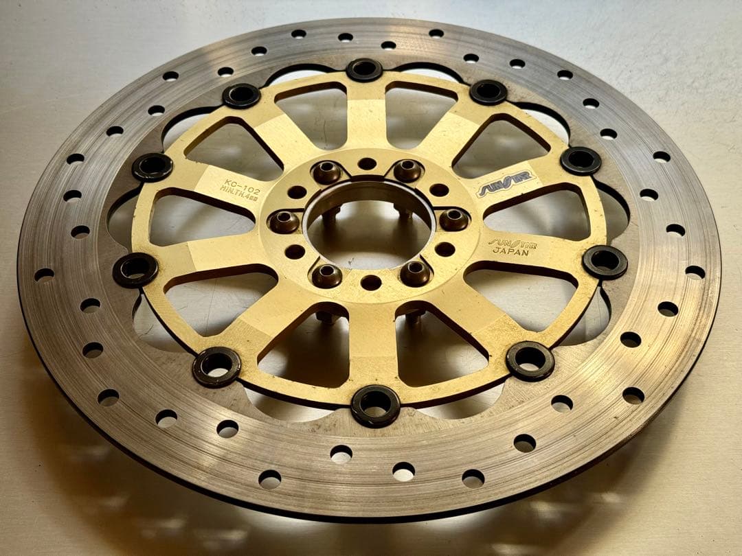 サンスター製 SR400用 社外フロントディスクローター 320mm 6穴 美品