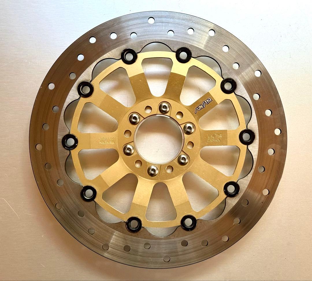 サンスター製 SR400用 社外フロントディスクローター 320mm 6穴 美品