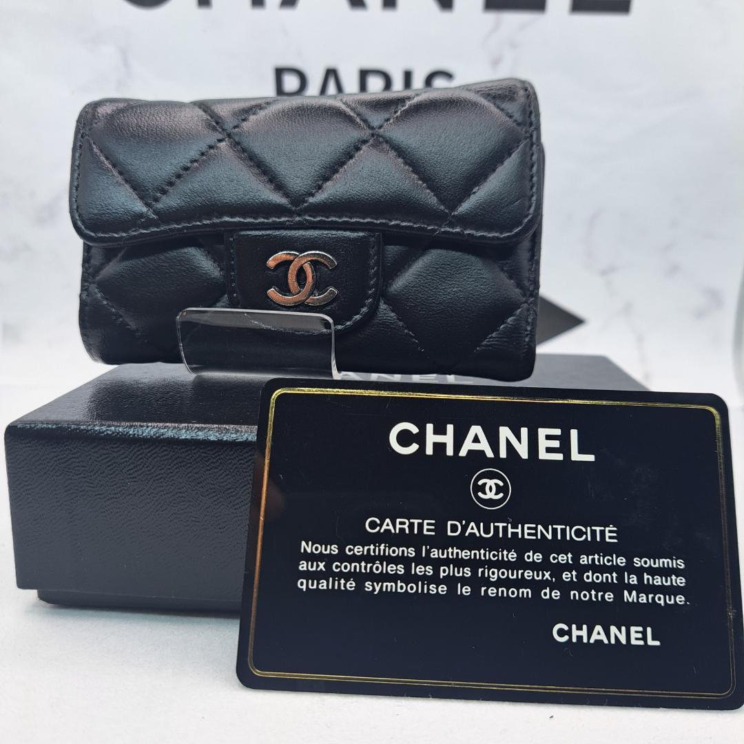 プロフ確認❤️おまとめ割　CHANEL　キーケース　マトラッセ　ブラック