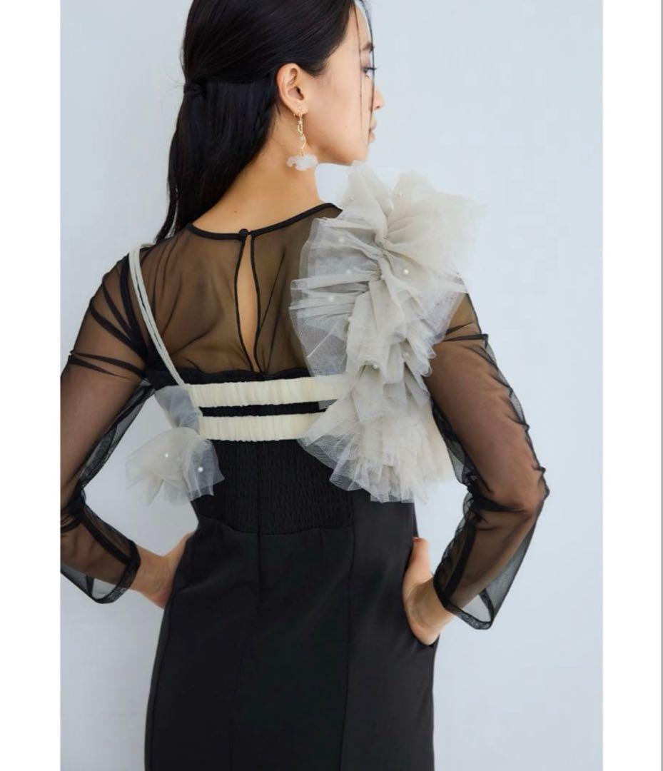 ANDRESD パールビスチェドレス