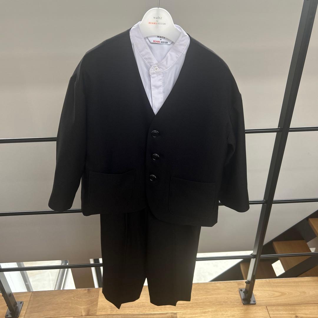 ビームスデザイン　BEAMS 入学式　男の子　ノーカラー　セットアップ　120