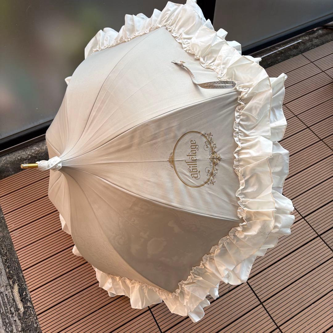 abilletage アビエタージュ レースプリントアンブレラ 晴雨兼用傘