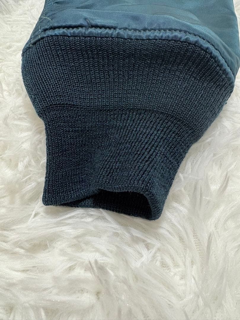 アルファ　MA-1 フライトジャケット　中綿　リバーシブル　中綿　ブルー　S