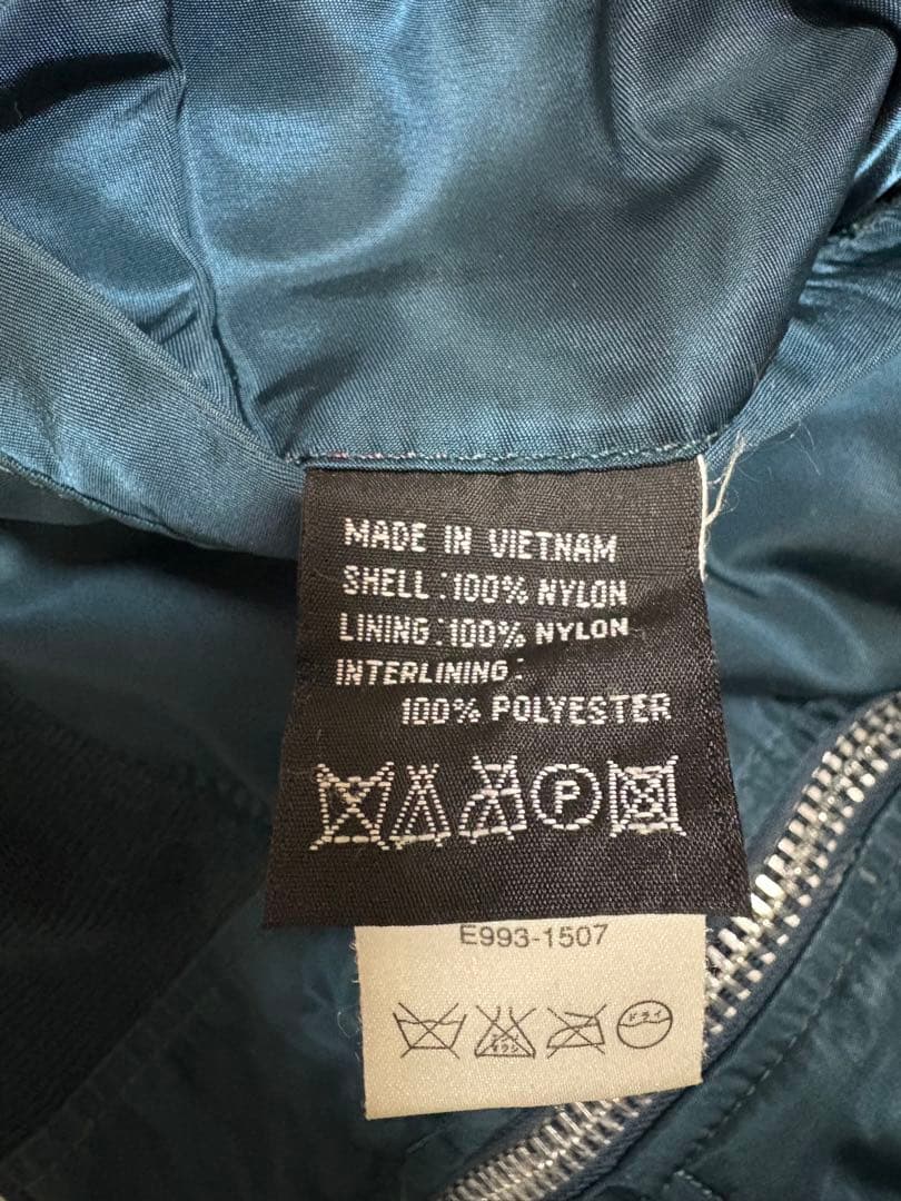 アルファ　MA-1 フライトジャケット　中綿　リバーシブル　中綿　ブルー　S