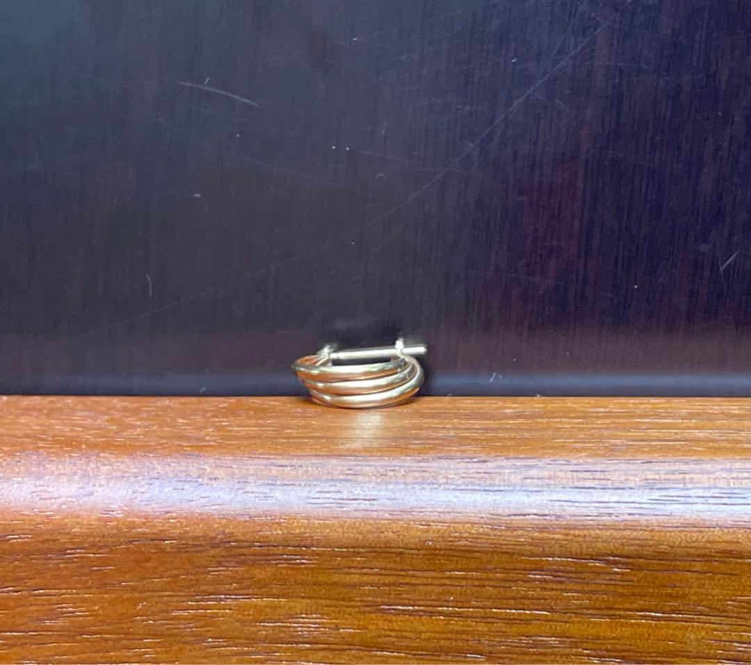 金のフープピアス　3点