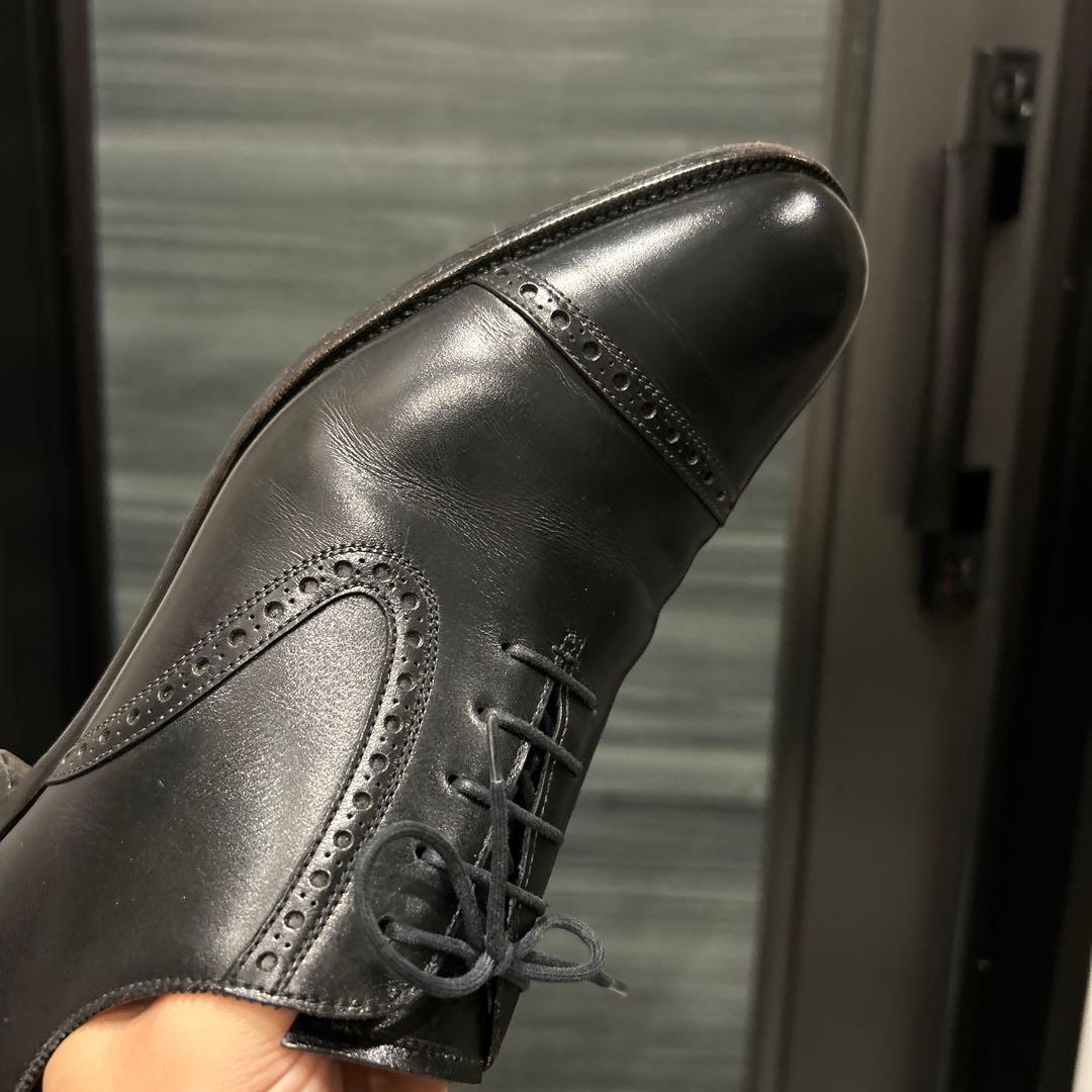 筆記体ロゴ　エドワードグリーン　ニューポート　ブラック　9.5D