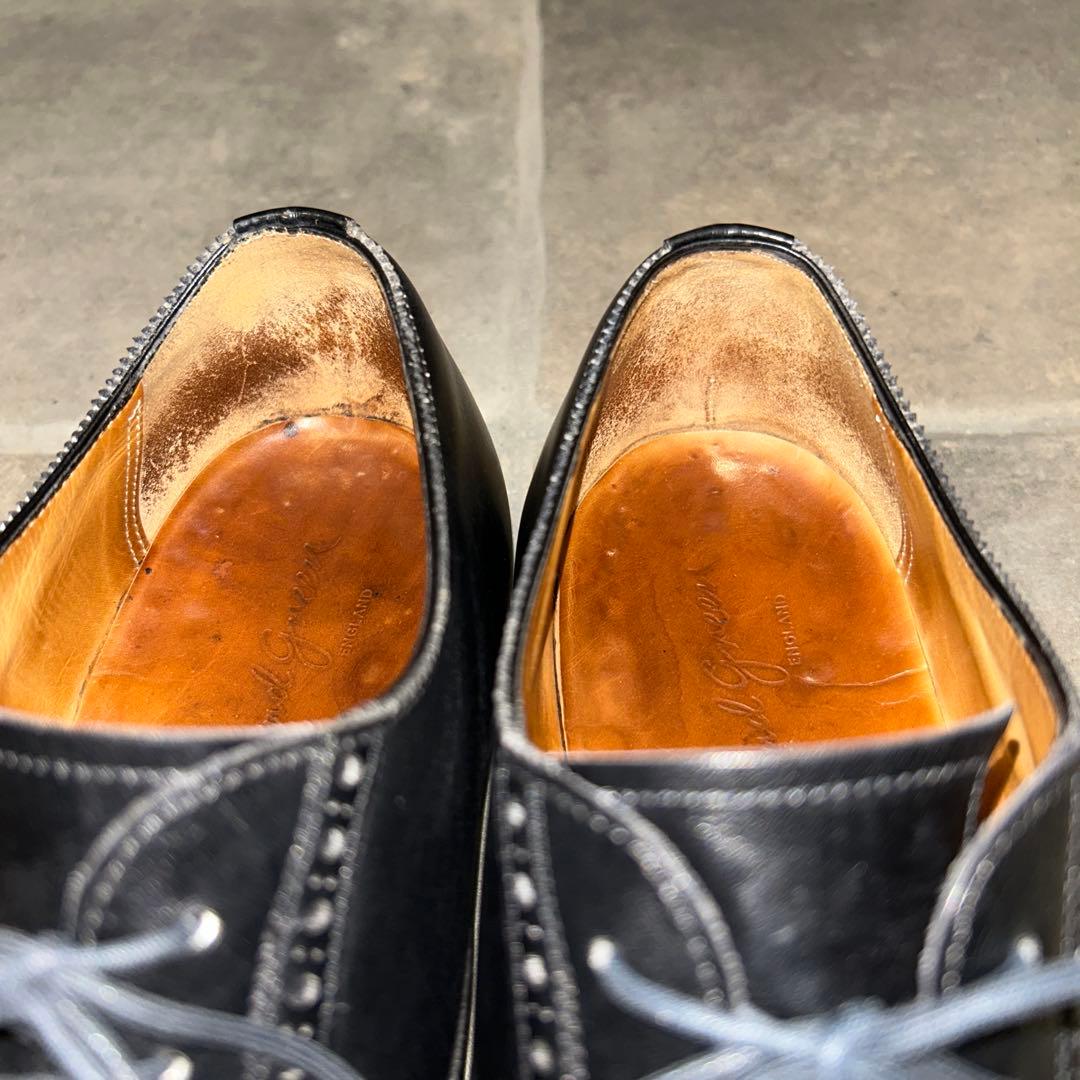 筆記体ロゴ　エドワードグリーン　ニューポート　ブラック　9.5D