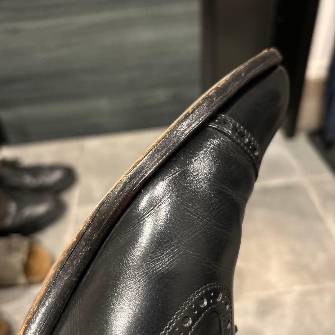 筆記体ロゴ　エドワードグリーン　ニューポート　ブラック　9.5D