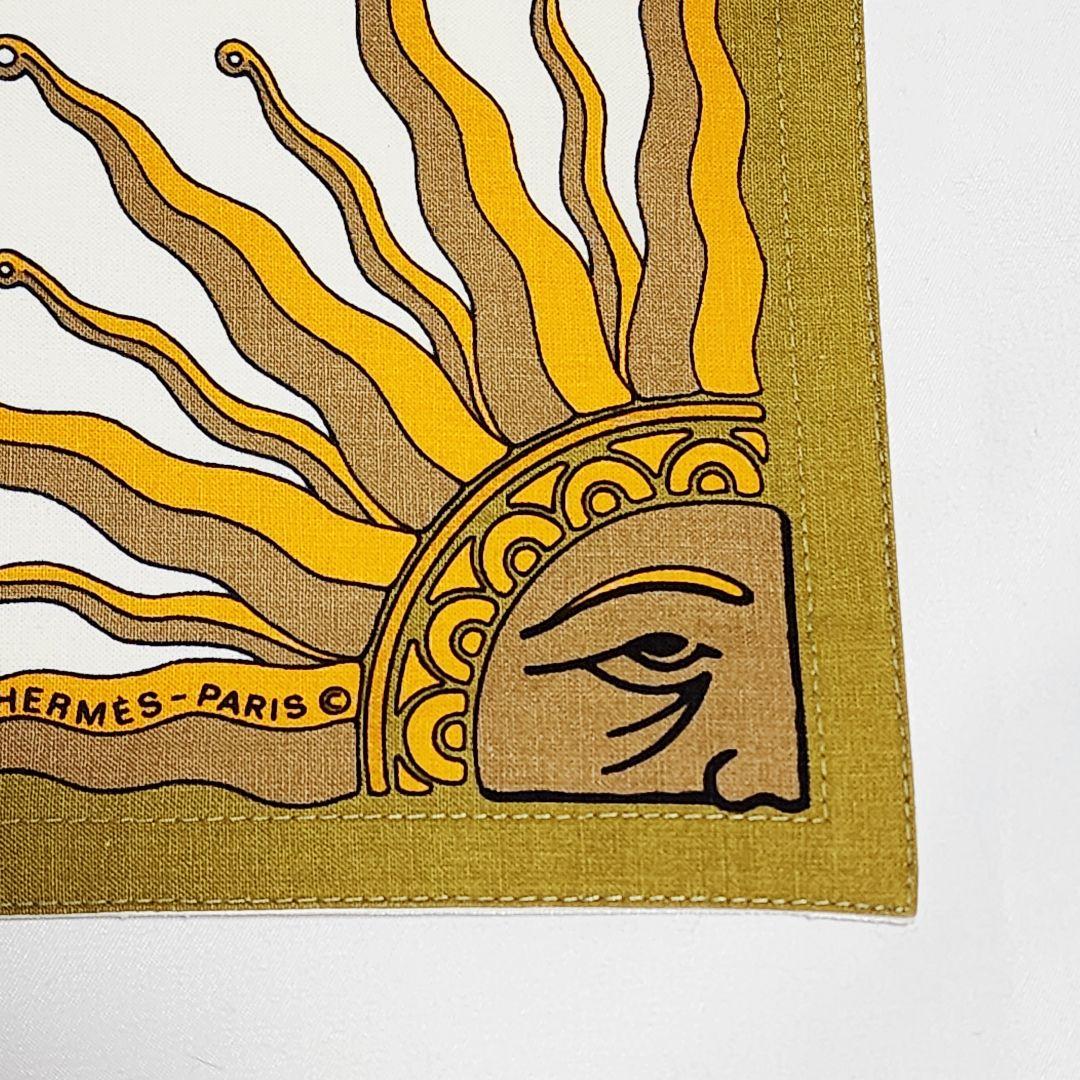 極美品★HERMES★ エルメス ランチョンマット 日時計 太陽 グリーン
