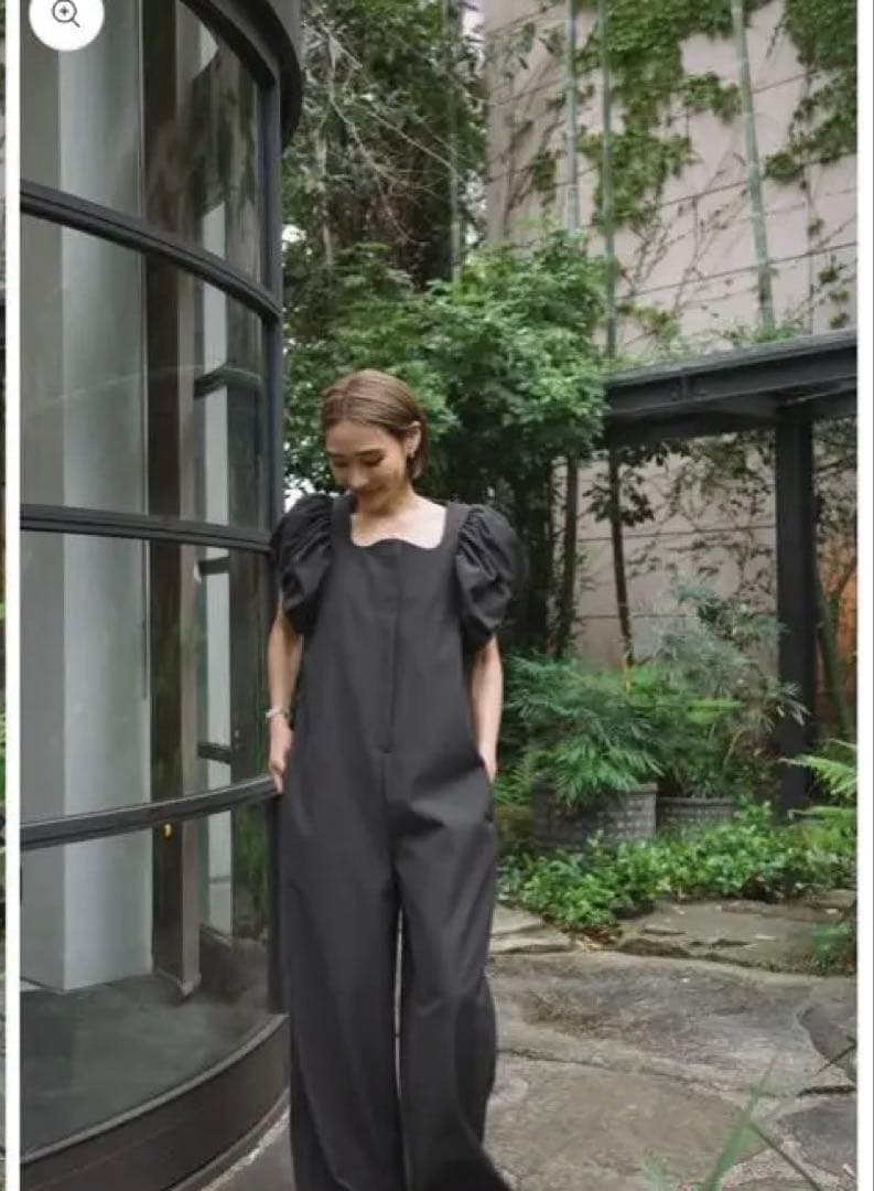 【新品・未使用】ボリュームスリーブロンパース【GRAY】