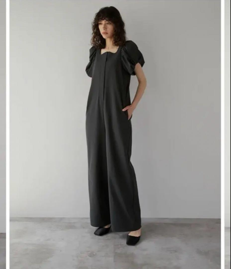 【新品・未使用】ボリュームスリーブロンパース【GRAY】