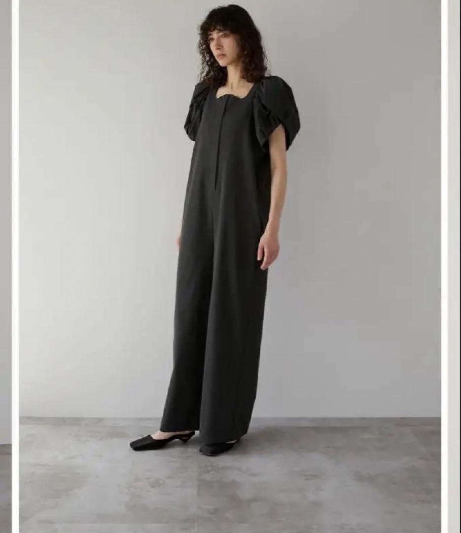 【新品・未使用】ボリュームスリーブロンパース【GRAY】