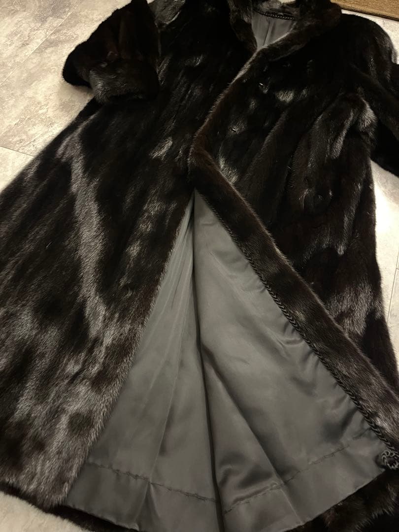 SAGA MINK サガミンク 毛皮 コート 銀タグ ロング丈　フリーサイズ