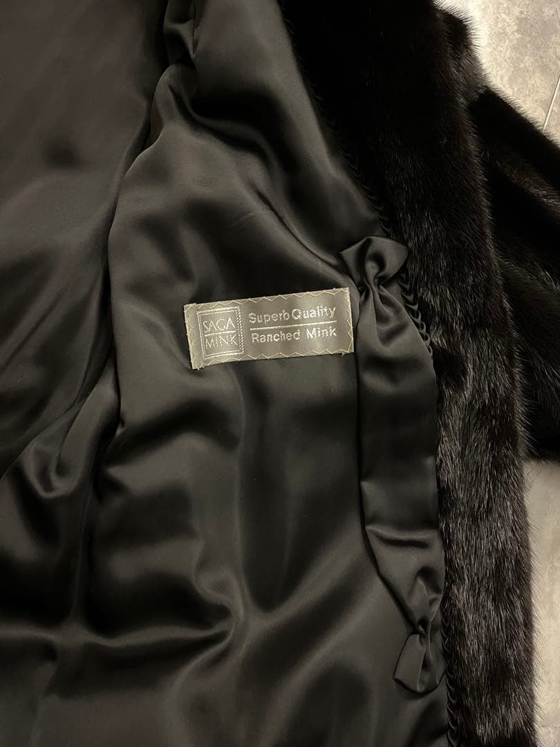 SAGA MINK サガミンク 毛皮 コート 銀タグ ロング丈　フリーサイズ