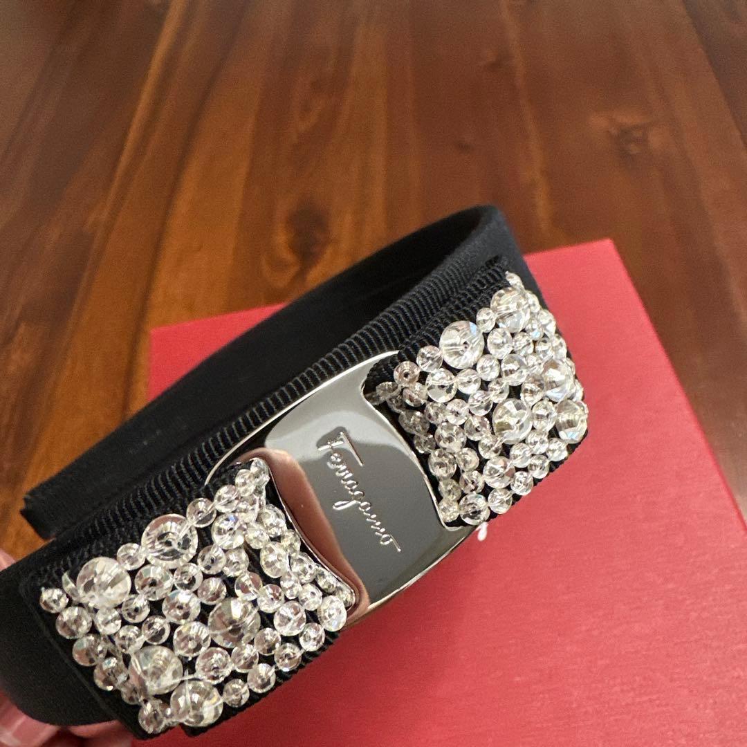 限定値下げSalvatore Ferragamo カチューシャ リボン ビジュー