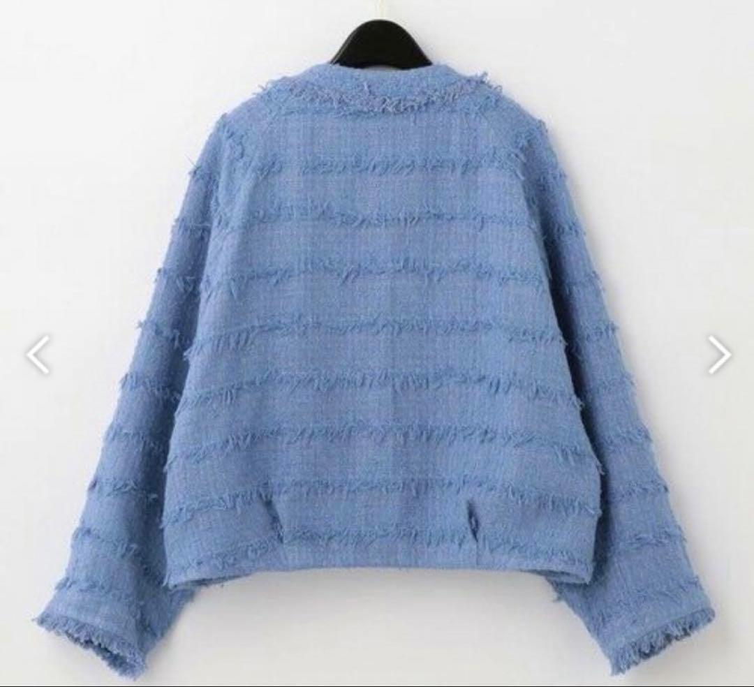 ダイアグラム　ツイードフリンジブルゾン