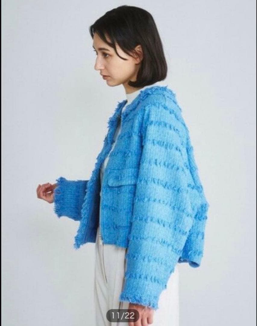 ダイアグラム　ツイードフリンジブルゾン