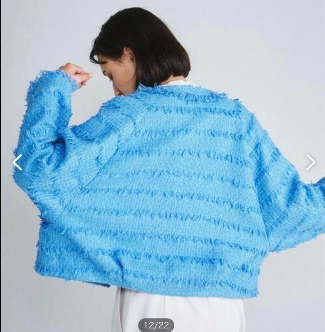 ダイアグラム　ツイードフリンジブルゾン