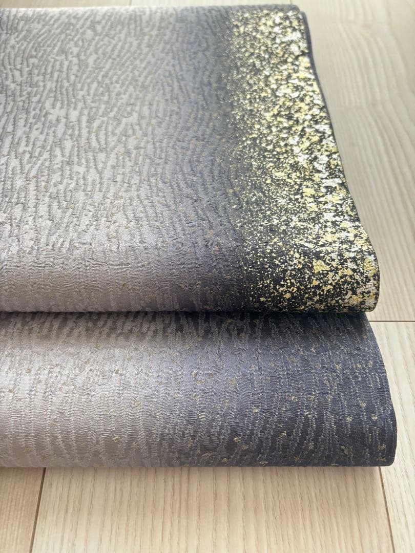 【新品未使用】フォーマル 袋帯 グラデーション 金 銀 紺 岡山工芸 夜空