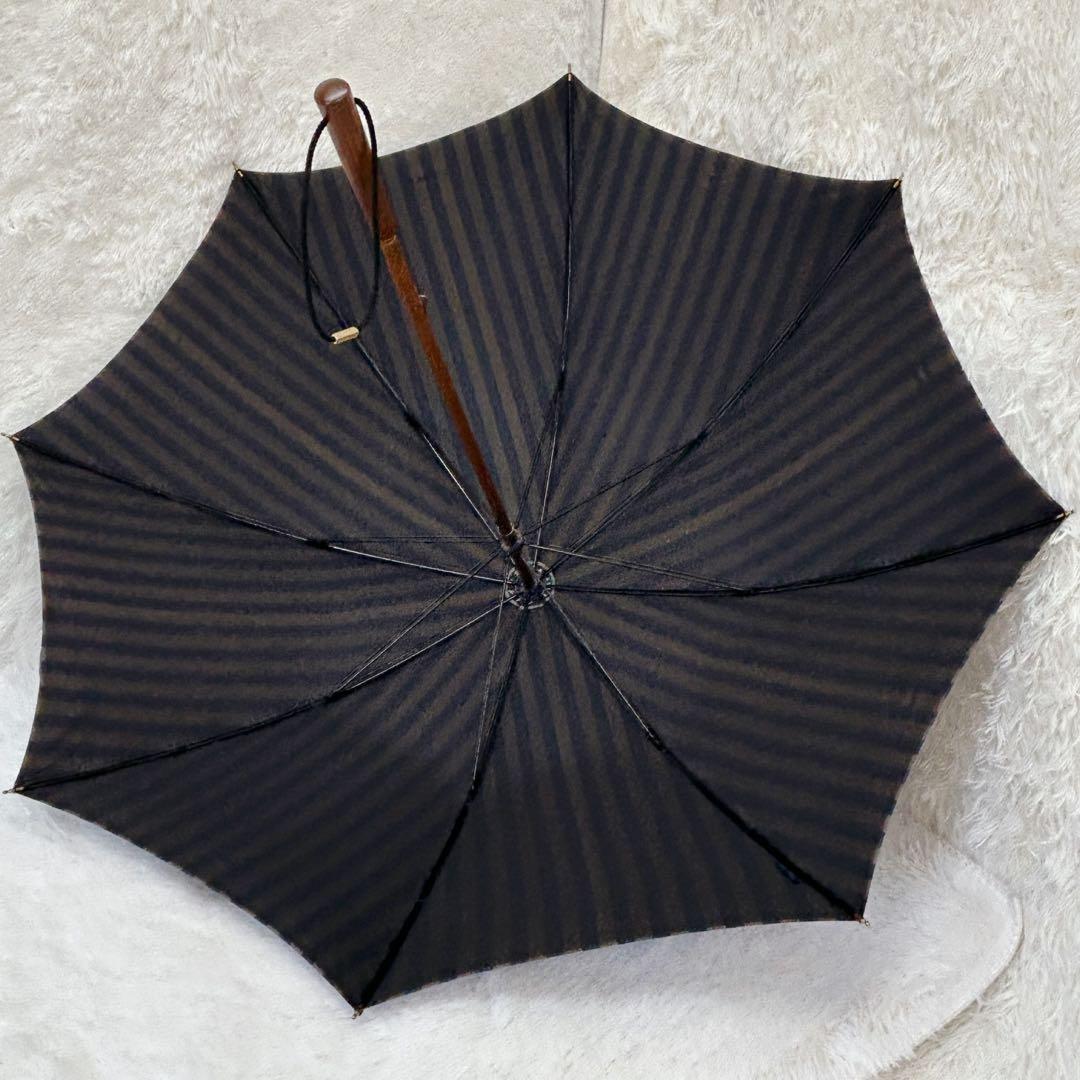 【希少！】イイダ傘店 ストライプ柄 傘 晴雨兼用 オーダーメイド品