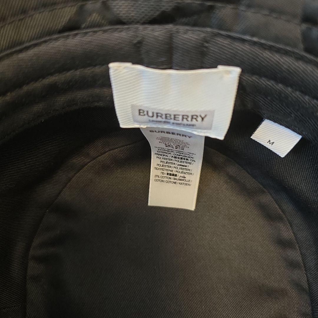 BURBERRY バケットハット TBモノグラム　ブラック Ｍサイズ