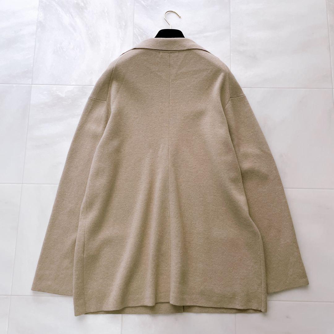 美品✨定価約3万 Plage ミラノリブニットジャケット カシミヤ混 ベージュ