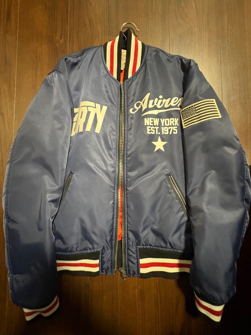 AVIREX MA-1 ジャケット ネイビー Mサイズ