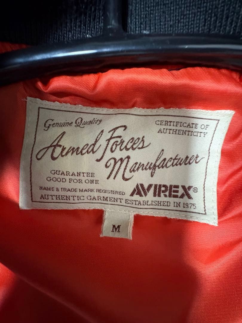 AVIREX MA-1 ジャケット ネイビー Mサイズ