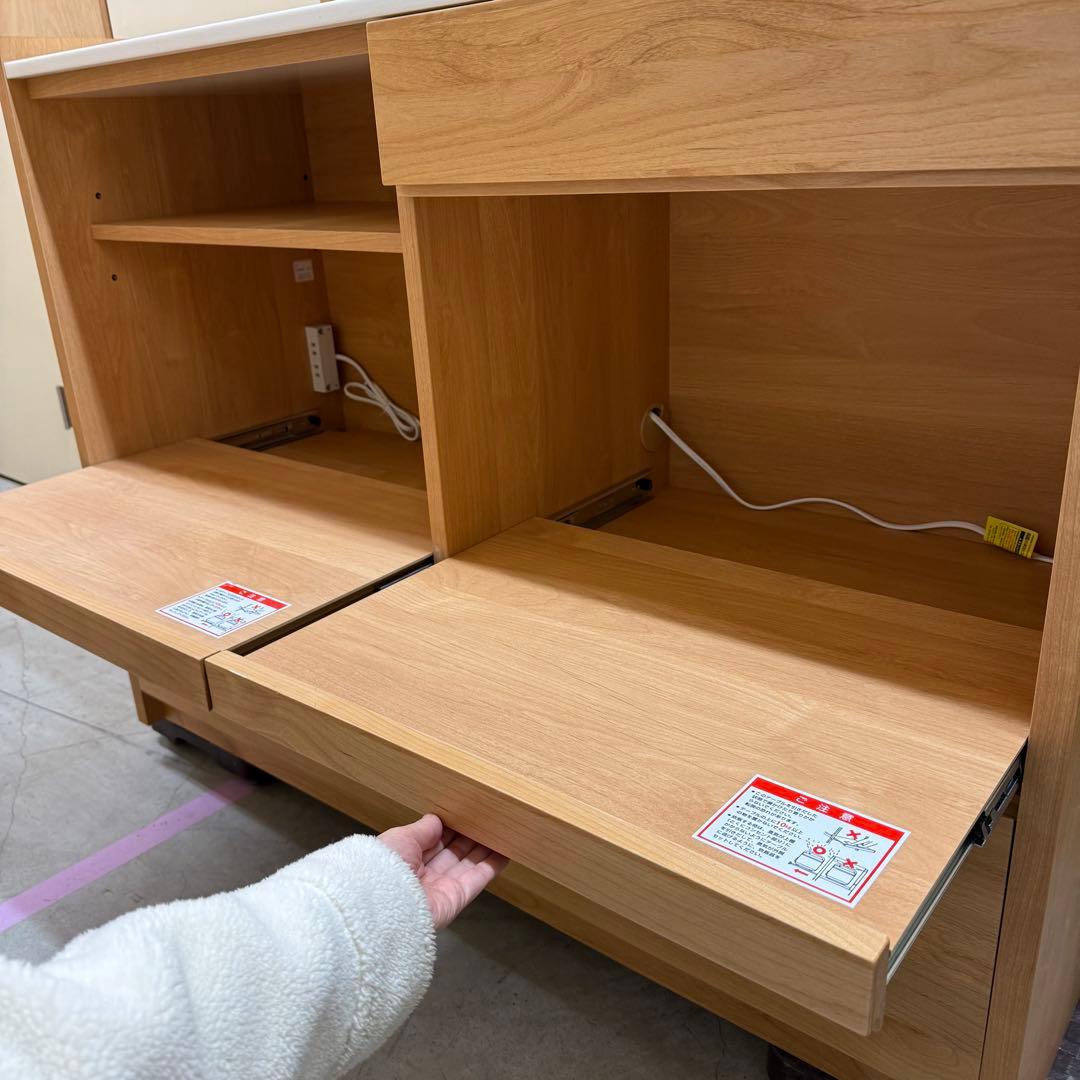 ディノス　堀田木工所　木製キッチンカウンター レンジ台