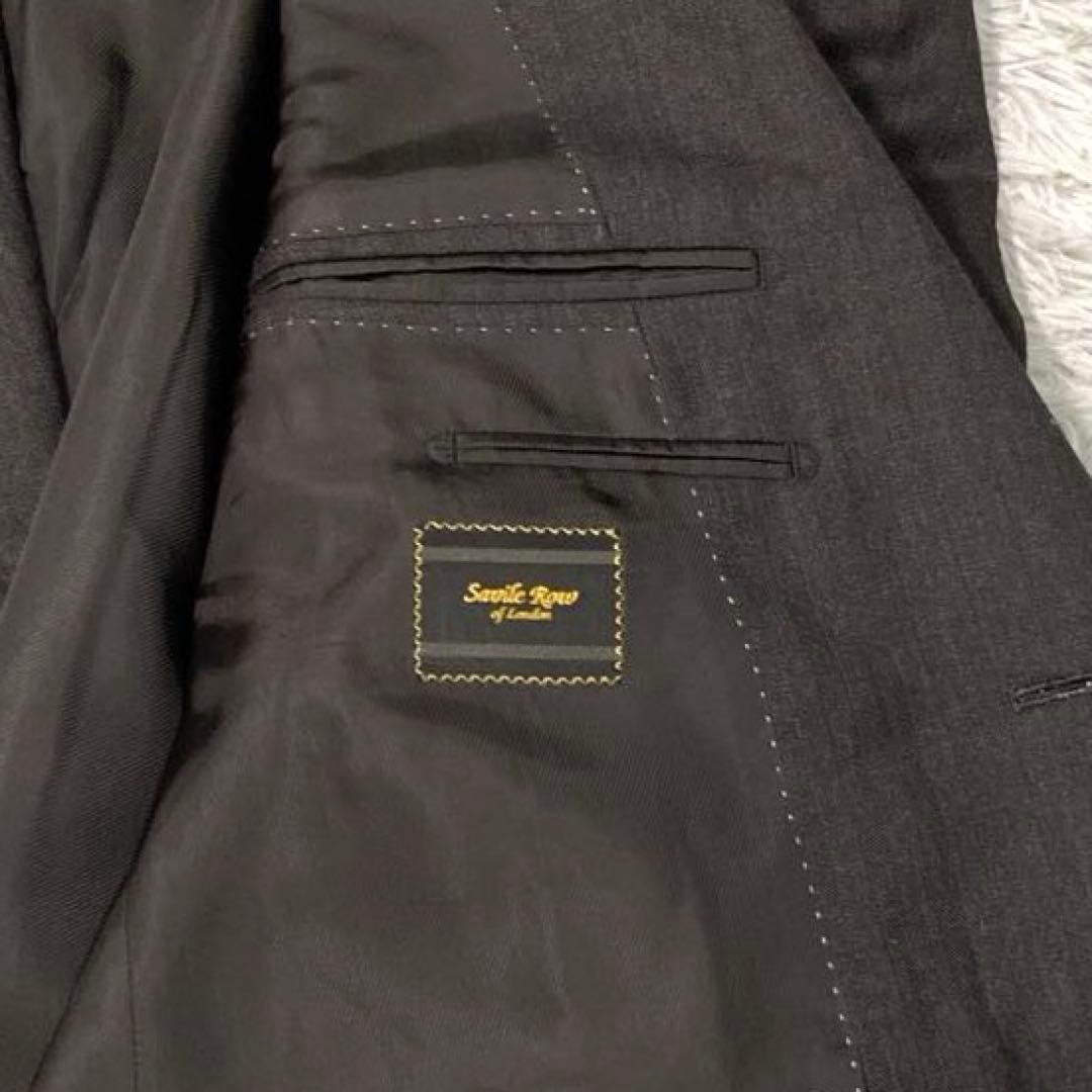 Savile Row サヴィルロウ スーツ グレー ストライプ BE7 ウール