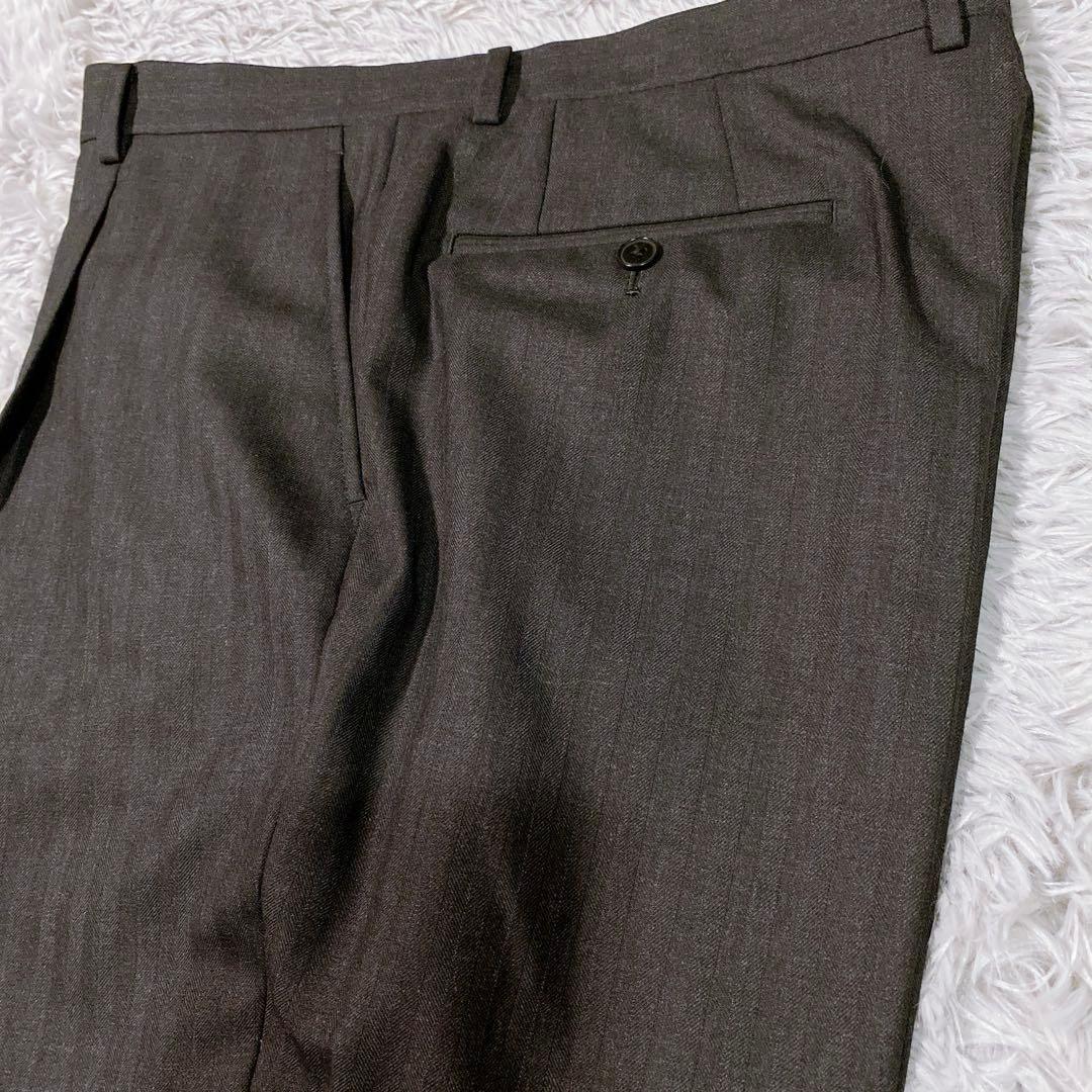 Savile Row サヴィルロウ スーツ グレー ストライプ BE7 ウール