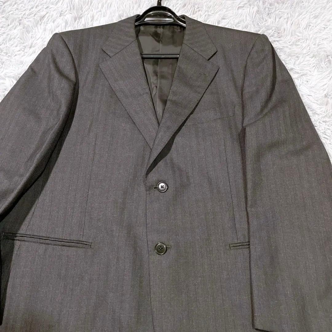 Savile Row サヴィルロウ スーツ グレー ストライプ BE7 ウール