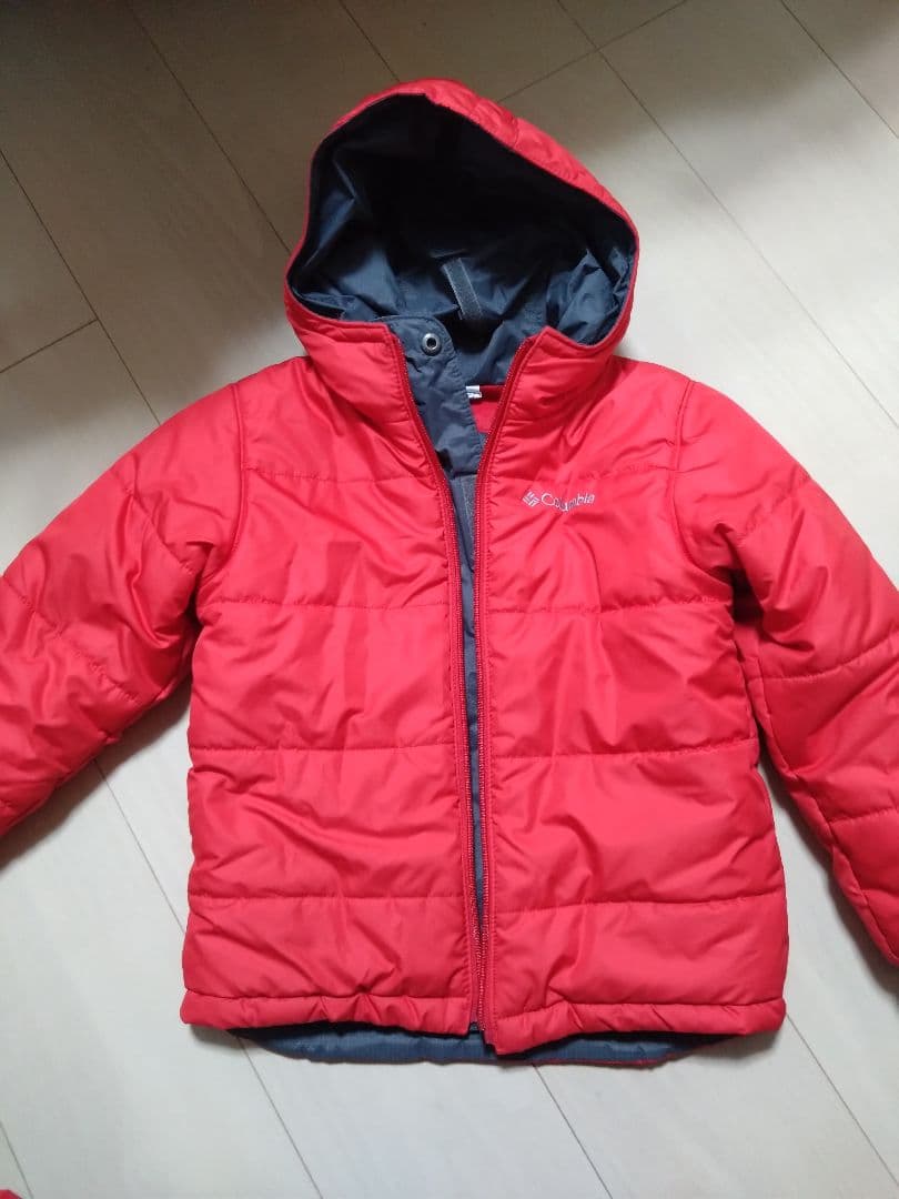 Columbia 子ども用スキーウェア レッド　グレーXXS110リバーシブル