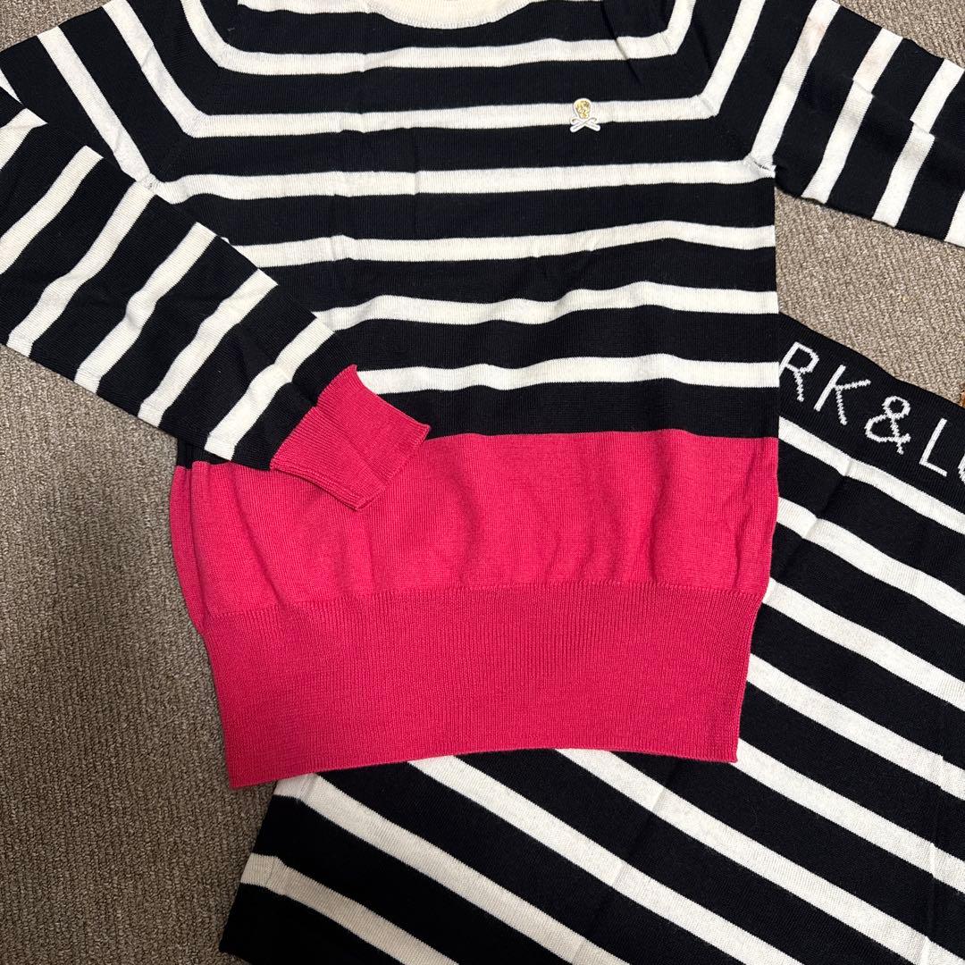 MARK & LONA ストライプニットスカートセット ボーダーマークアンドロナ