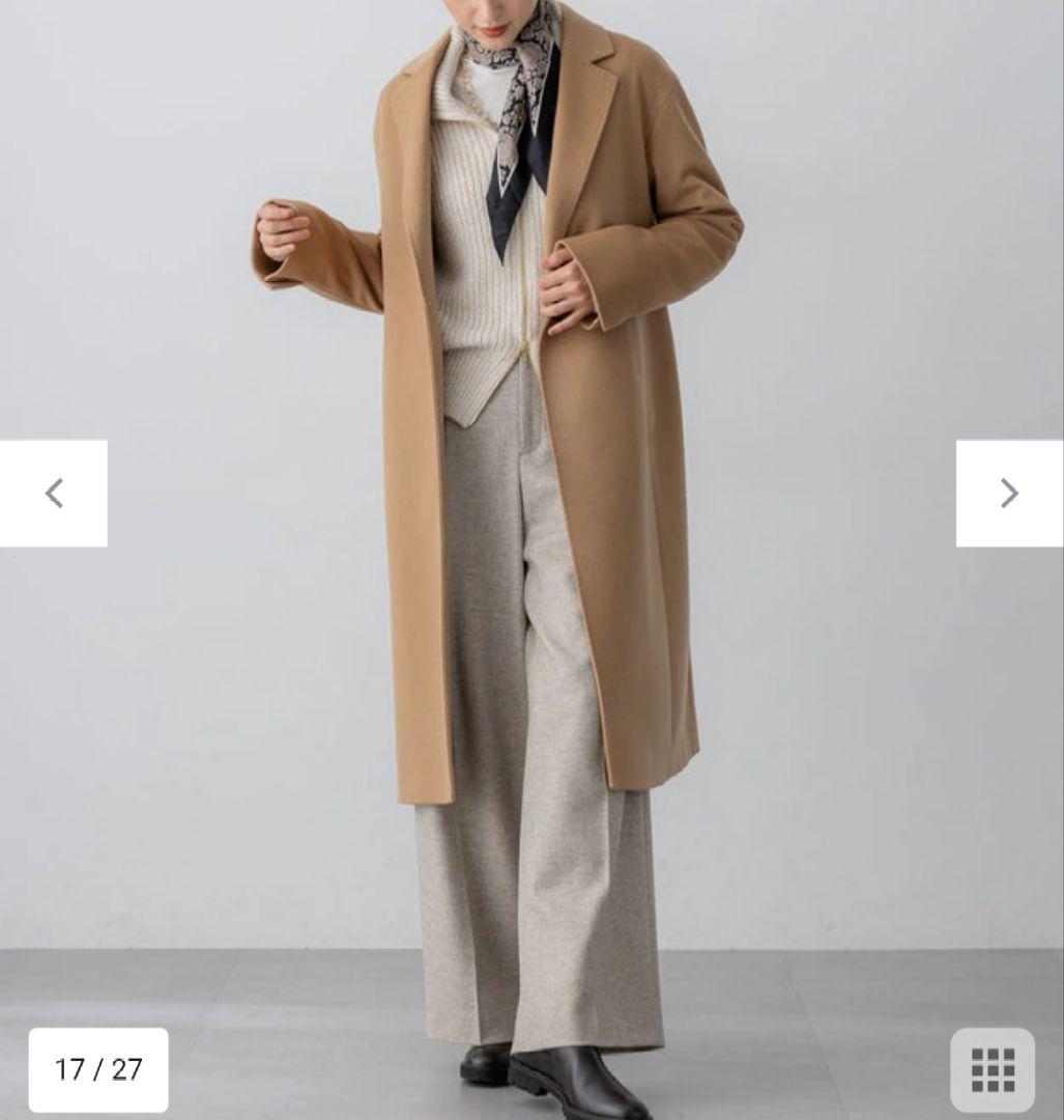 23区 今季【滝沢眞規子さん着用】ウールカシミヤビーバー チェスターコート