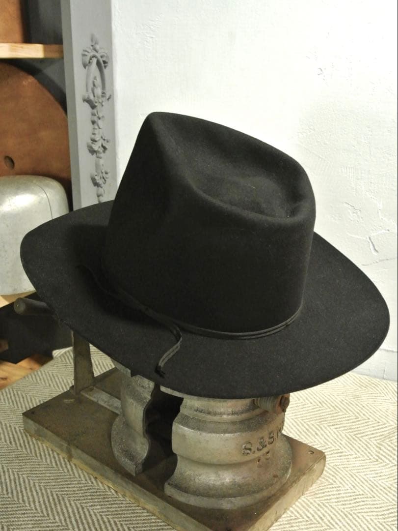 特価！ ヴィンテージ ビーバー ハット ブラック ウェスタン 黒 ステットソン