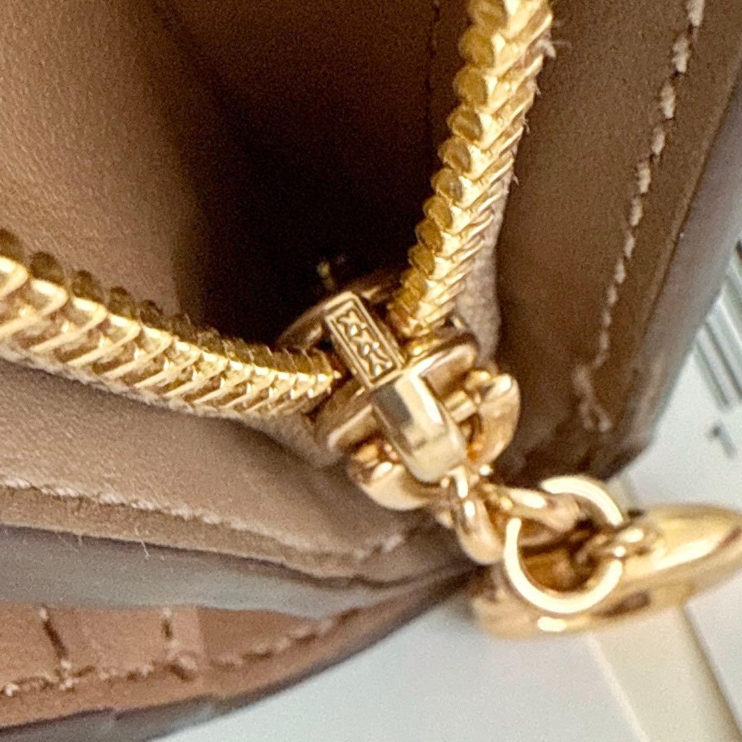 COACH コーチ　折り財布　パッチワーク　パイソンスネーク　ブラウン　スエード