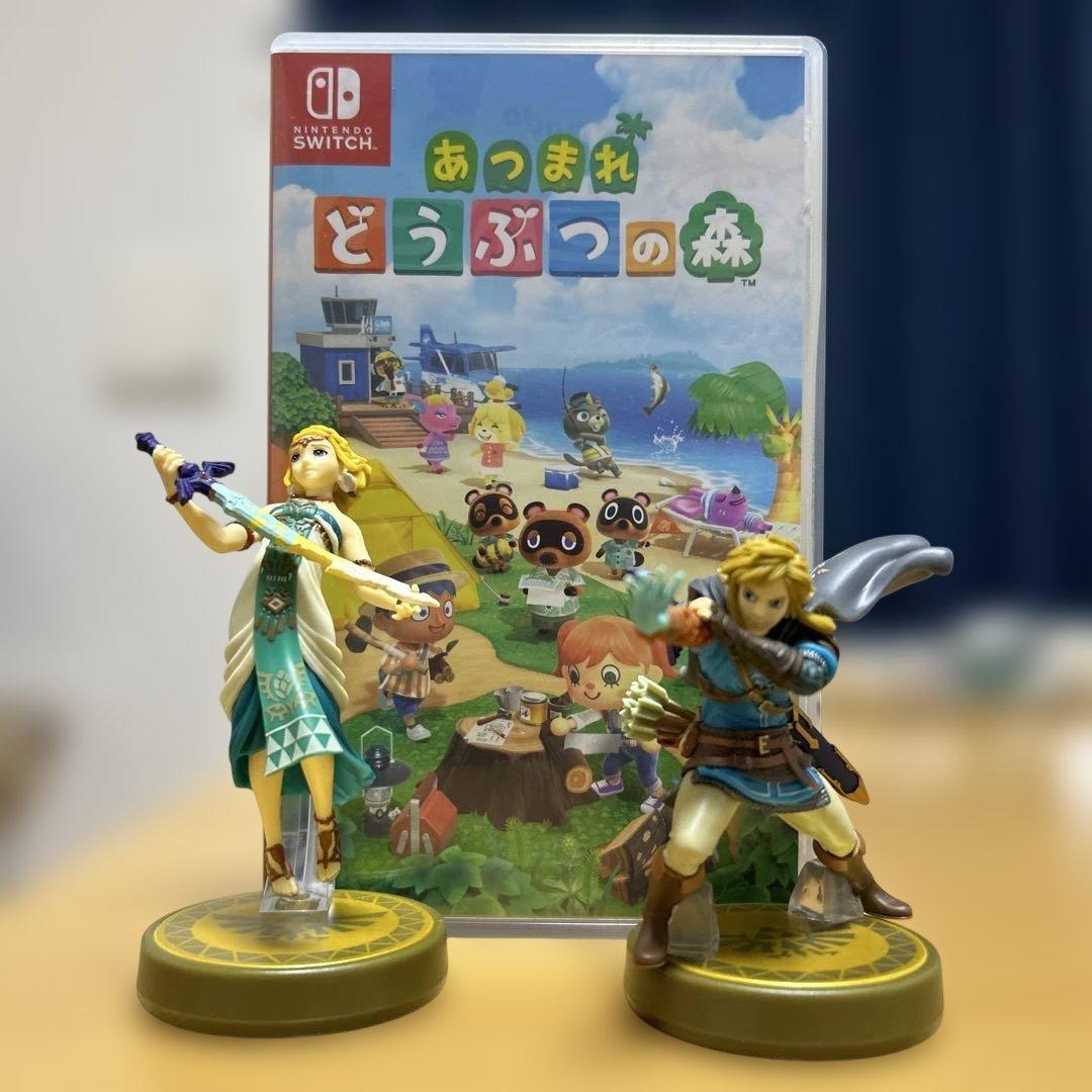 Switch あつまれ どうぶつの森　amiibo ゼルダ　リンク　セット